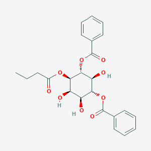 molecular formula C24H26O9 B125416 1D-1-O-Butyryl-4,6-O-dibenzoyl-myo-inositol CAS No. 153265-90-8