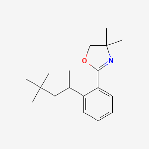 molecular formula C18H27NO B12541624 Oxazole, 4,5-dihydro-4,4-dimethyl-2-[2-(1,3,3-trimethylbutyl)phenyl]- CAS No. 143123-68-6