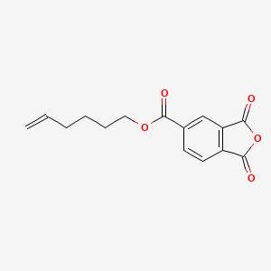 molecular formula C15H14O5 B12541628 Hex-5-en-1-yl 1,3-dioxo-1,3-dihydro-2-benzofuran-5-carboxylate CAS No. 142247-65-2
