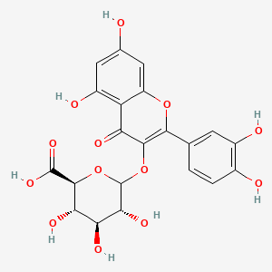 molecular formula C21H18O13 B1254174 quercetin 3-O-beta-D-glucuronide 