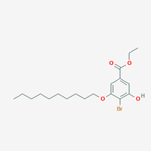 molecular formula C19H29BrO4 B12541792 Ethyl 4-bromo-3-(decyloxy)-5-hydroxybenzoate CAS No. 820958-22-3