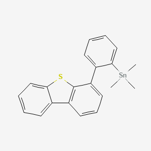 molecular formula C21H20SSn B12541805 [2-(Dibenzo[b,d]thiophen-4-yl)phenyl](trimethyl)stannane CAS No. 143546-44-5