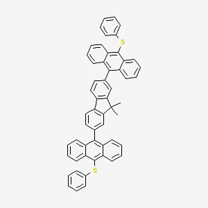 molecular formula C55H38S2 B12541813 9,9'-(9,9-Dimethyl-9H-fluorene-2,7-diyl)bis[10-(phenylsulfanyl)anthracene] CAS No. 653599-42-9