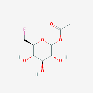 molecular formula C8H13FO6 B12541838 1-O-Acetyl-6-deoxy-6-fluoro-D-glucopyranose CAS No. 674782-58-2