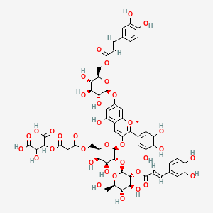 molecular formula C58H59O36+ B1254185 Anemone blue anthocyanin 4 
