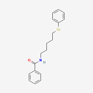 molecular formula C18H21NOSe B12541861 N-[5-(Phenylselanyl)pentyl]benzamide CAS No. 143590-83-4