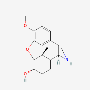 molecular formula C17H21NO3 B1254188 (4R,7S,12bS)-9-methoxy-1,2,3,4,4a,5,6,7,7a,13-decahydro-4,12-methanobenzofuro[3,2-e]isoquinolin-7-ol 