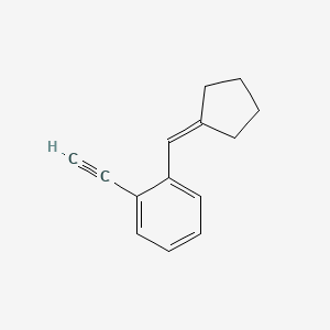 molecular formula C14H14 B12541883 1-(Cyclopentylidenemethyl)-2-ethynylbenzene CAS No. 819871-40-4