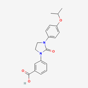 molecular formula C19H20N2O4 B12541889 Benzoic acid, 3-[3-[4-(1-methylethoxy)phenyl]-2-oxo-1-imidazolidinyl]- CAS No. 651748-81-1