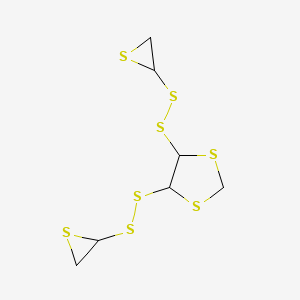 molecular formula C7H10S8 B12541905 4,5-Bis[(thiiran-2-yl)disulfanyl]-1,3-dithiolane CAS No. 832109-57-6