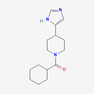 molecular formula C15H23N3O B12541953 Cyclohexyl[4-(1H-imidazol-5-yl)piperidin-1-yl]methanone CAS No. 143211-67-0