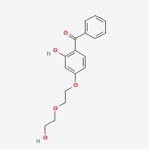 molecular formula C17H18O5 B12541966 {2-Hydroxy-4-[2-(2-hydroxyethoxy)ethoxy]phenyl}(phenyl)methanone CAS No. 144267-98-1