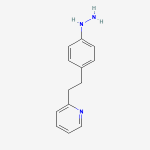 molecular formula C13H15N3 B12541978 Pyridine, 2-[2-(4-hydrazinophenyl)ethyl]- CAS No. 143073-20-5
