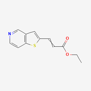 molecular formula C12H11NO2S B12541981 Ethyl 3-(thieno[3,2-c]pyridin-2-yl)prop-2-enoate CAS No. 870773-99-2