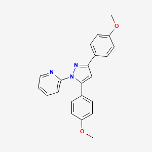 molecular formula C22H19N3O2 B12541986 2-[3,5-Bis(4-methoxyphenyl)-1H-pyrazol-1-yl]pyridine CAS No. 675125-22-1