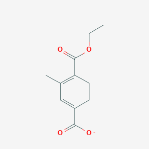 molecular formula C11H13O4- B12541998 4-(Ethoxycarbonyl)-3-methylcyclohexa-1,3-diene-1-carboxylate CAS No. 143287-95-0
