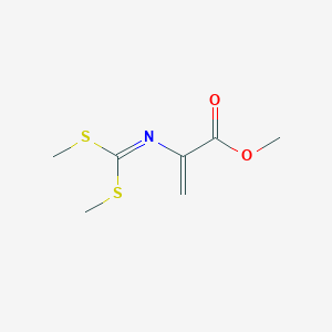molecular formula C7H11NO2S2 B12542006 2-Propenoic acid, 2-[[bis(methylthio)methylene]amino]-, methyl ester CAS No. 143982-59-6