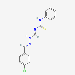 molecular formula C15H13ClN4S B12542011 N-({2-[(4-Chlorophenyl)methylidene]hydrazinyl}methylidene)-N'-phenylthiourea CAS No. 864629-13-0