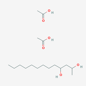 molecular formula C17H36O6 B12542059 Acetic acid;tridecane-2,4-diol CAS No. 142798-60-5