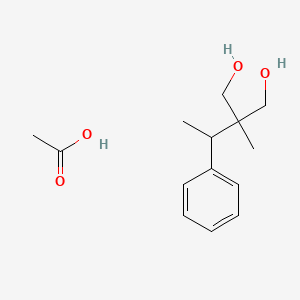 molecular formula C14H22O4 B12542092 Acetic acid;2-methyl-2-(1-phenylethyl)propane-1,3-diol CAS No. 656241-11-1