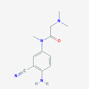 molecular formula C12H16N4O B12542099 N-(4-Amino-3-cyanophenyl)-N,N~2~,N~2~-trimethylglycinamide CAS No. 652139-79-2