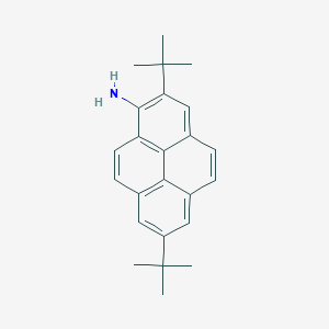 molecular formula C24H27N B12542118 2,7-DI-Tert-butylpyren-1-amine CAS No. 144597-07-9