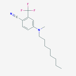 molecular formula C17H23F3N2 B12542204 Benzonitrile, 4-(methyloctylamino)-2-(trifluoromethyl)- CAS No. 821777-17-7
