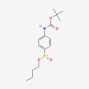 molecular formula C15H23NO4P+ B12542250 Carbamic acid, [4-(butoxyphosphinyl)phenyl]-, 1,1-dimethylethyl ester CAS No. 821009-64-7
