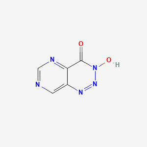 molecular formula C5H3N5O2 B12542284 Pyrimido[5,4-d]-1,2,3-triazin-4(3H)-one, 3-hydroxy- CAS No. 832127-95-4