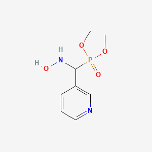 molecular formula C8H13N2O4P B12542294 Phosphonic acid, [(hydroxyamino)-3-pyridinylmethyl]-, dimethyl ester CAS No. 653580-18-8