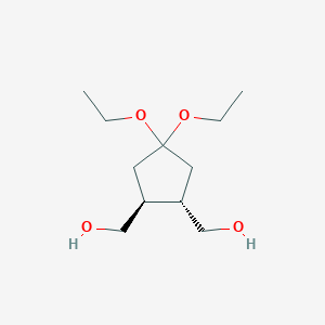 molecular formula C11H22O4 B125423 [(1S,2S)-4,4-Diethoxy-2-(hydroxymethyl)cyclopentyl]methanol CAS No. 158214-38-1