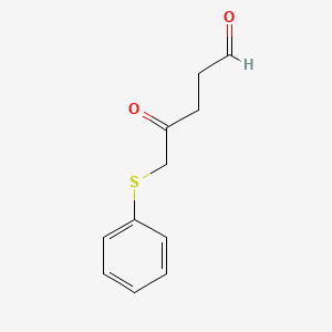 molecular formula C11H12O2S B12542362 Pentanal, 4-oxo-5-(phenylthio)- CAS No. 142841-43-8