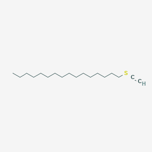 molecular formula C18H34S B12542369 Hexadecane, 1-(ethynylthio)- CAS No. 143570-83-6