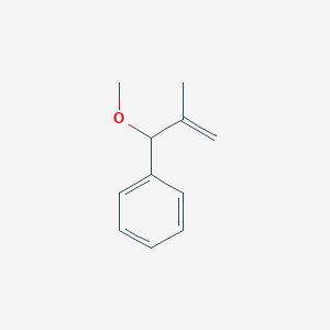 molecular formula C11H14O B12542392 Benzene, (1-methoxy-2-methyl-2-propenyl)- CAS No. 142024-56-4
