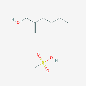 molecular formula C8H18O4S B12542462 Methanesulfonic acid;2-methylidenehexan-1-ol CAS No. 143238-95-3