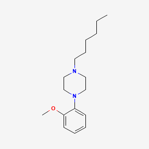 molecular formula C17H28N2O B1254247 n1-(2-Methoxyphenyl)-n4-hexylpiperazine 