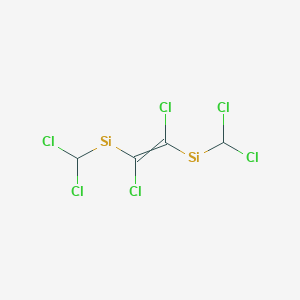 molecular formula C4H2Cl6Si2 B12542484 1,2-Bis(dichloromethylsilyl)dichloroethylene 