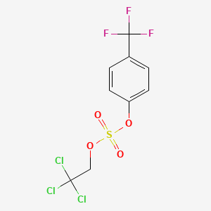 molecular formula C9H6Cl3F3O4S B12542537 2,2,2-Trichloroethyl 4-(trifluoromethyl)phenyl sulfate CAS No. 653605-15-3