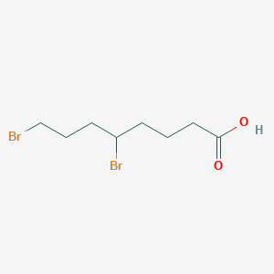 molecular formula C8H14Br2O2 B12542543 5,8-Dibromooctanoic acid CAS No. 144616-08-0
