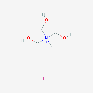 molecular formula C4H12FNO3 B12542592 Hydroxy-N,N-bis(hydroxymethyl)-N-methylmethanaminium fluoride CAS No. 652978-15-9