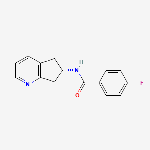 molecular formula C15H13FN2O B12542610 N-[(6S)-6,7-Dihydro-5H-cyclopenta[b]pyridin-6-yl]-4-fluorobenzamide CAS No. 654676-73-0