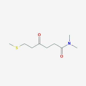 molecular formula C9H17NO2S B12542663 Hexanamide, N,N-dimethyl-6-(methylthio)-4-oxo- CAS No. 669057-20-9