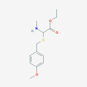 molecular formula C13H19NO3S B12542748 Ethyl {[(4-methoxyphenyl)methyl]sulfanyl}(methylamino)acetate CAS No. 828257-79-0