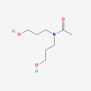 molecular formula C8H17NO3 B12542774 N,N-Bis(3-hydroxypropyl)acetamide CAS No. 144981-32-8