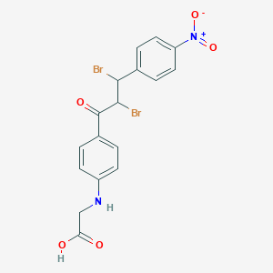molecular formula C17H14Br2N2O5 B12542813 N-{4-[2,3-Dibromo-3-(4-nitrophenyl)propanoyl]phenyl}glycine CAS No. 143391-43-9