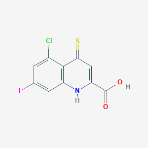 molecular formula C10H5ClINO2S B12542831 5-Chloro-7-iodo-4-sulfanylidene-1,4-dihydroquinoline-2-carboxylic acid CAS No. 143587-14-8