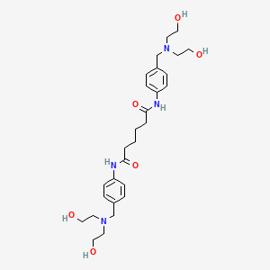 molecular formula C28H42N4O6 B12542853 N~1~,N~6~-Bis(4-{[bis(2-hydroxyethyl)amino]methyl}phenyl)hexanediamide CAS No. 667465-88-5