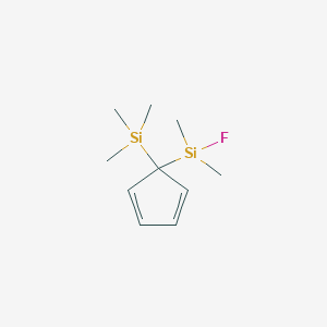 molecular formula C10H19FSi2 B12542867 Fluoro(dimethyl)[1-(trimethylsilyl)cyclopenta-2,4-dien-1-yl]silane CAS No. 144501-15-5