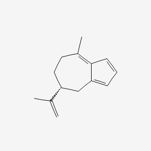 molecular formula C14H18 B12542898 Azulene, 4,5,6,7-tetrahydro-8-methyl-5-(1-methylethenyl)-, (5R)- CAS No. 821777-97-3