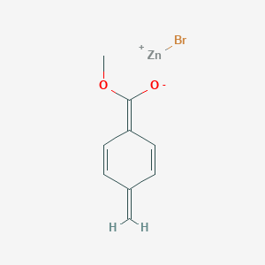 molecular formula C9H9BrO2Zn B12542933 Zinc, bromo[[4-(methoxycarbonyl)phenyl]methyl]- CAS No. 146534-75-0